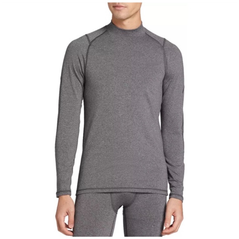 DSG • Men’s Dark Heather Grey Mock Neck Cold Weather Compression Shirt